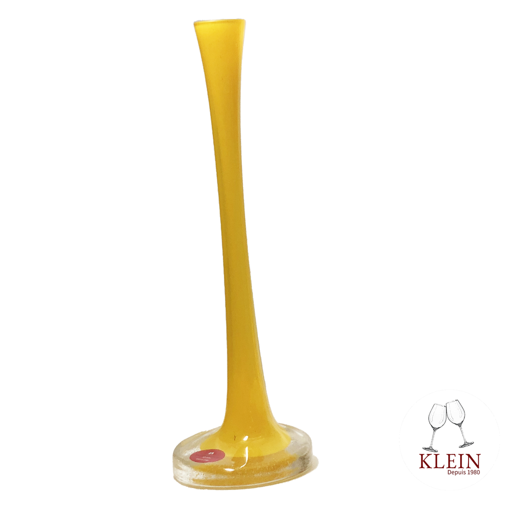Vase soliflore jaune pied rond
