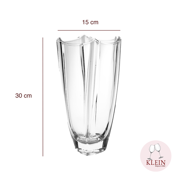 Vase tourbillon taille cote plate Klein 54120 baccarat france dimensions