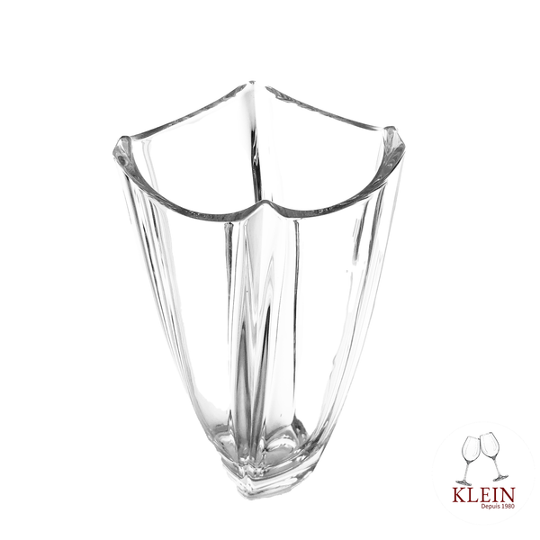 Vase tourbillon taille cote plate Klein 54120 baccarat france vue du dessus