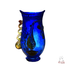 Load image into Gallery viewer, Vase visage Esprit Picasso, Lady Color, bleu
