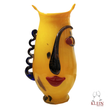 Load image into Gallery viewer, Vase visage Esprit Picasso, Lady Color, jaune
