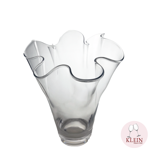 Vase Wave en Cristal Maison Klein 54120 Baccarat France vue de dessus