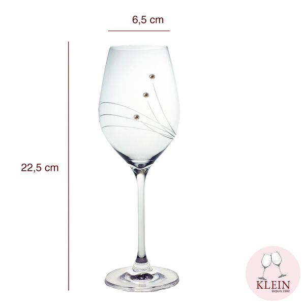 Coffret Cadeau Dégustation de Vin en Cristal Verres et Carafe taillés à la main dimensions verre à vin