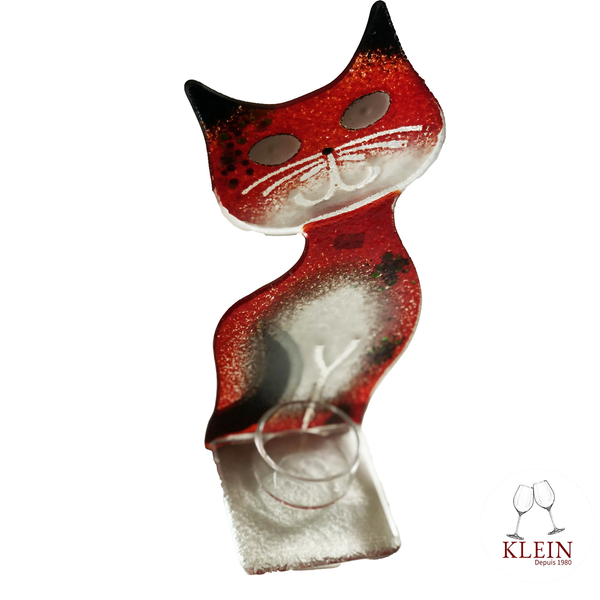 Sculpture Collection Flare "Chat rouge Felix" Bougeoir