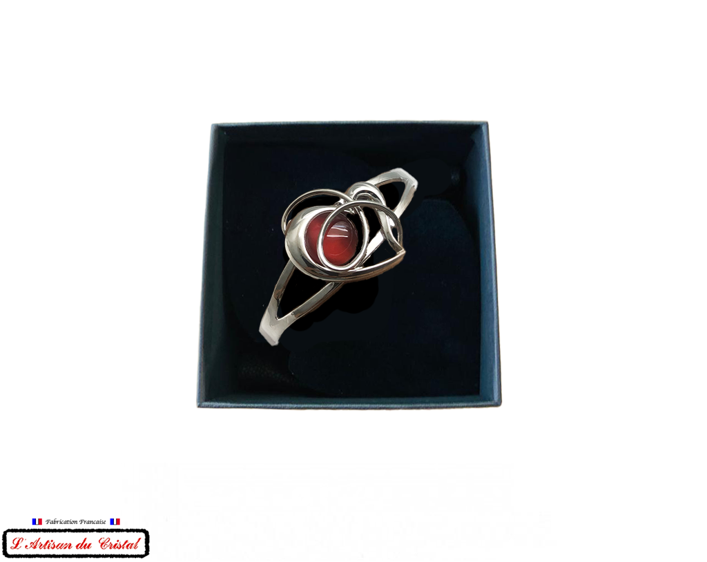 Luxury Women's Bracelet Set "Klein Créateur" Stainless Steel &amp; Crystal : Tormented Heart
