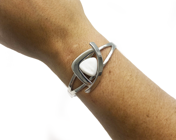 Luxury Women's Bracelet Set "Klein Créateur" Stainless Steel &amp; Crystal : Boomerang