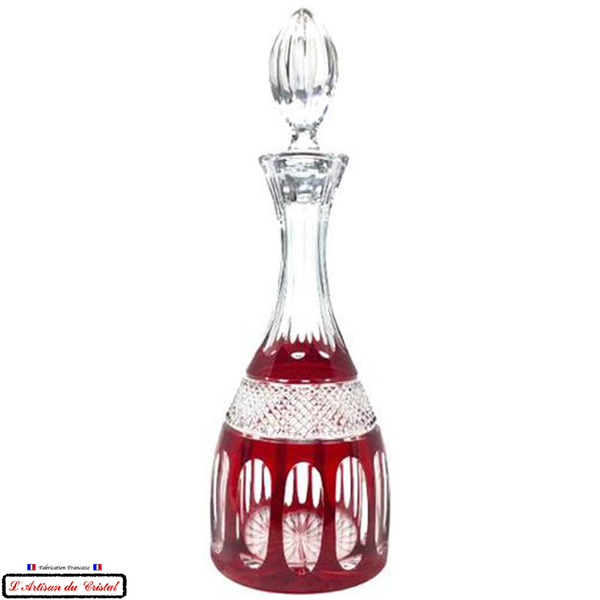 Service Roemer : Carafe Saint Petersbourg Rubis en Cristal Doublé Maison Klein 54120 Baccarat France
