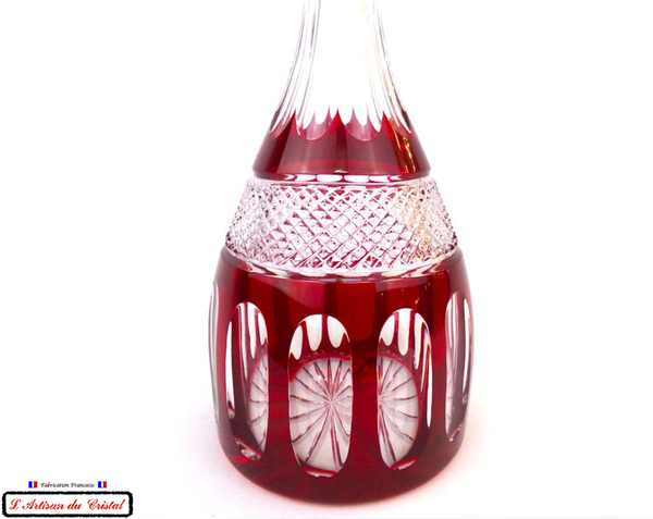 Service Roemer : Carafe Saint Petersbourg Rubis en Cristal Doublé Maison Klein 54120 Baccarat France