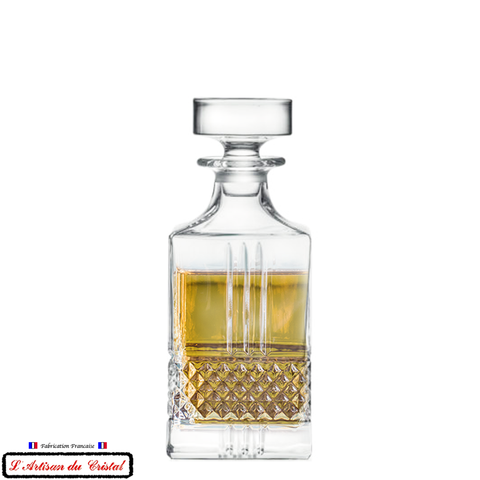 Diamond service : Crystal whisky decanter Maison Klein 54120 Baccarat France