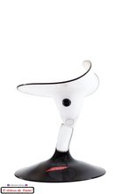 Charger l&#39;image dans la galerie, Coupe Monsieur Chapeau en Cristal Noir et Blanc Klein 54120 Baccarat France
