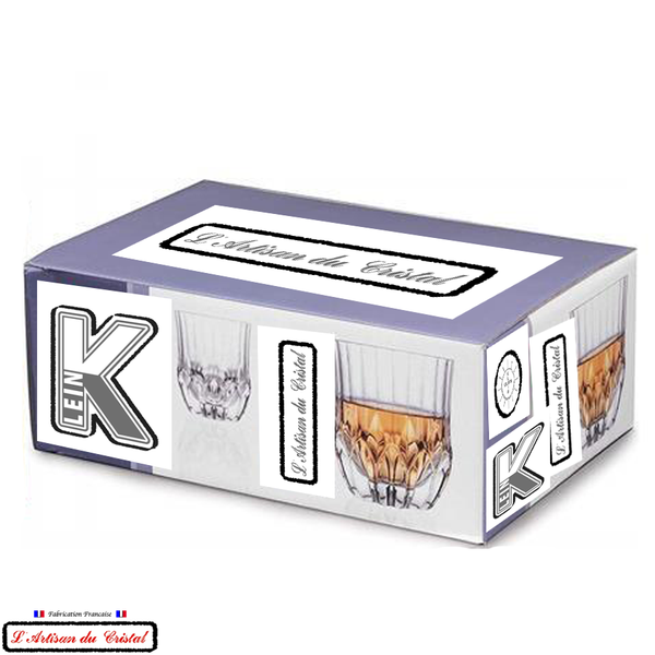 Service Concorde Prestige : 6 Verres à Whisky Cristal (35 cl) Maison Klein 54120 Baccarat France