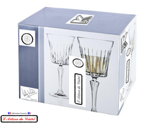 Load image into Gallery viewer, Concorde Service: 6 Crystal Water/Wine Glasses (30 cl) Maison Klein 54120 Baccarat France
