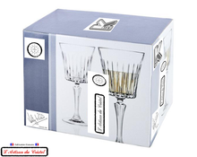 Charger l&#39;image dans la galerie, Service Concorde : 6 Verres à Vin/Eau en Cristal (22 cl) Maison Klein 54120 Baccarat France
