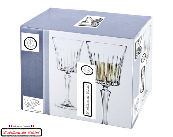 Concorde Service: 6 Crystal Wine/Water Glasses (22 cl) Maison Klein 54120 Baccarat France