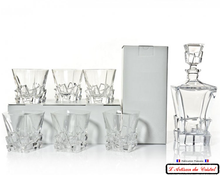 Load image into Gallery viewer, Service Glacier Whisky Decanter Crystal Maison Klein 54120 Baccarat France
