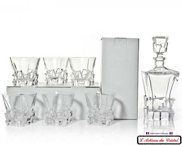 Service Glacier Carafe à Whisky Cristal Maison Klein 54120 Baccarat France