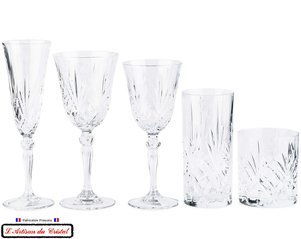 Service ROMEO : Verres à Vin en Cristal (21 cl) Maison Klein 54120 Baccarat France