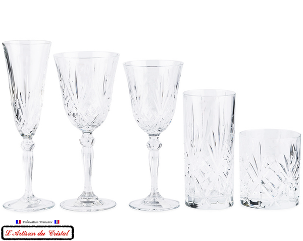 Service ROMEO : Crystal Champagne flutes Maison Klein 54120 Baccarat France