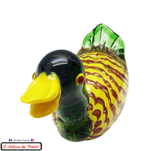 Load image into Gallery viewer, Sculpture Collection Animals &quot;Yellow Duck&quot; in Crystal Maison Klein 54120 Baccarat France
