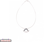 Load image into Gallery viewer, Klein Designer Stainless Steel &amp; Crystal Necklace for Women : Boomerang White