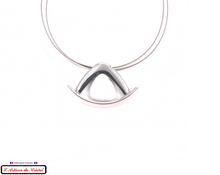 Load image into Gallery viewer, Klein Designer Stainless Steel &amp; Crystal Necklace for Women : Boomerang White