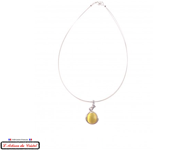 Coffret Luxe Collier Femme "Klein Créateur" Acier Inoxydable et Cristal Maison Klein : Bubble Gum