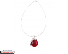 Charger l&#39;image dans la galerie, Coffret Luxe Collier Femme &quot;Klein Créateur&quot; Acier Inoxydable et Cristal Maison Klein : Capture
