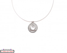 Load image into Gallery viewer, Maison Klein Stainless Steel &amp; Crystal Necklace for Women : White Energy