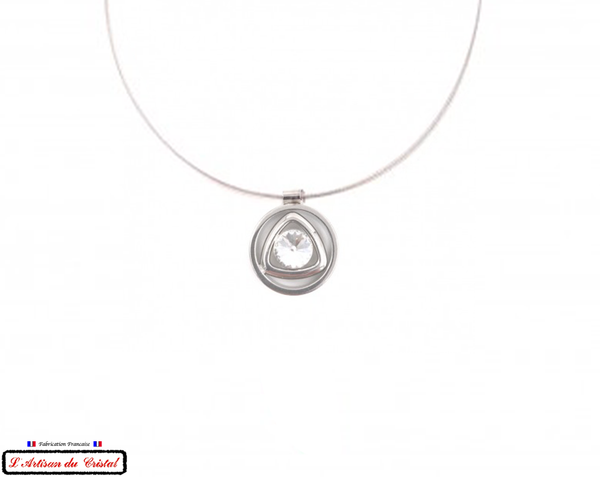 Maison Klein Stainless Steel &amp; Crystal Necklace for Women : White Energy