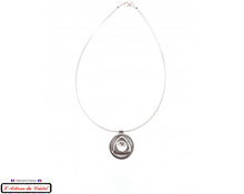 Load image into Gallery viewer, Maison Klein Stainless Steel &amp; Crystal Necklace for Women : White Energy