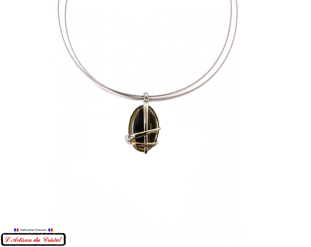 Coffret Luxe Collier Femme "Bijoux Créateur" Acier Inoxydable et Cristal Maison Klein : Hashtag