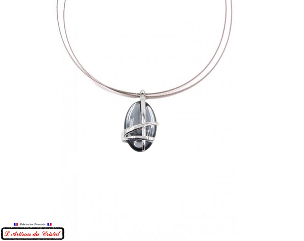 Coffret Luxe Collier Femme "Bijoux Créateur" Acier Inoxydable et Cristal Maison Klein : Hashtag