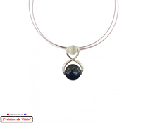 Load image into Gallery viewer, Taupe Grey Signature Necklace &quot;Designer Jewelry&quot; Stainless Steel &amp; Crystal Set by Maison Klein