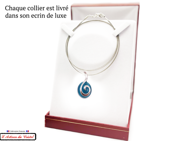Coffret Luxe Collier Femme "Klein Créateur" Acier Inoxydable et Cristal Maison Klein : Note de Musique