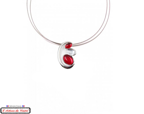 Taupe Grey Signature Necklace "Designer Jewelry" Stainless Steel &amp; Crystal Set by Maison Klein