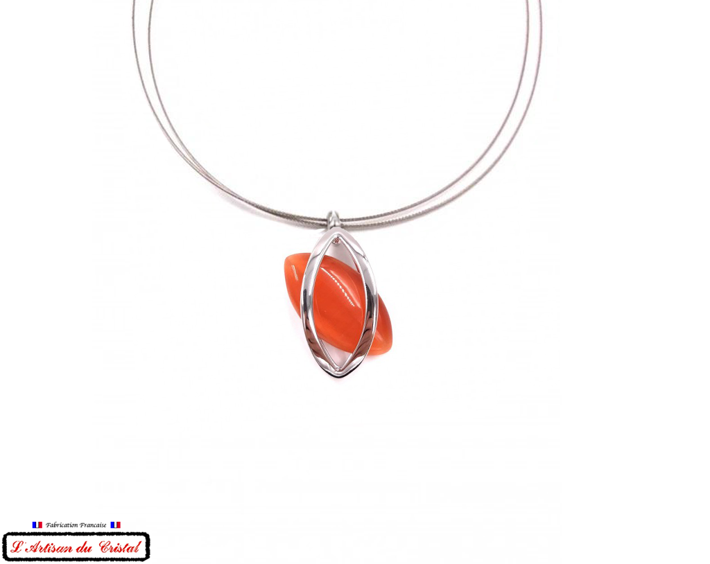Coffret Luxe Collier Femme "Klein Créateur" Acier Inoxydable et Cristal Maison Klein : Pluton