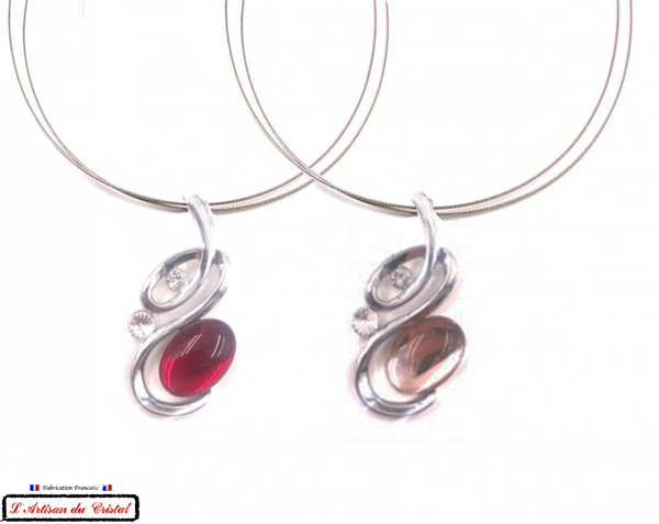Coffret Luxe Collier Femme "Bijoux Créateur" Acier Inoxydable et Cristal Maison Klein : Serpenti