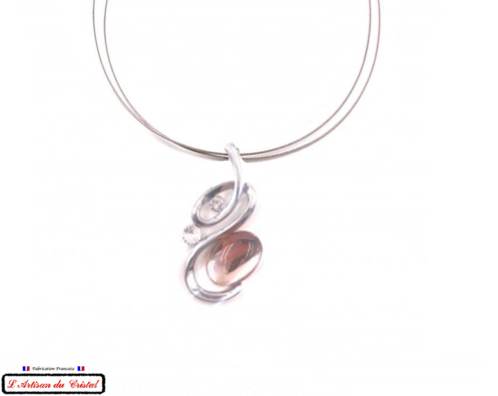 Coffret Luxe Collier Femme "Bijoux Créateur" Acier Inoxydable et Cristal Maison Klein : Serpenti