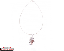 Load image into Gallery viewer, Luxury Women&#39;s Necklace Set &quot;Designer Jewelry&quot; Stainless Steel and Crystal Maison Klein : Serpenti Pale Pink
