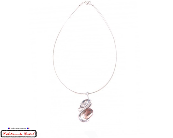 Luxury Women's Necklace Set "Designer Jewelry" Stainless Steel and Crystal Maison Klein : Serpenti Pale Pink