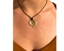 Load image into Gallery viewer, Summer Vibes&quot; Luxury Gift Set Golden Amber Crystal Spiral Pendant Maison Klein
