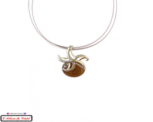 Load image into Gallery viewer, Maison Klein Stainless Steel and Crystal Necklace &quot;Designer Jewelry&quot; Luxury Gift Set for Women: Starfish Chocolate
