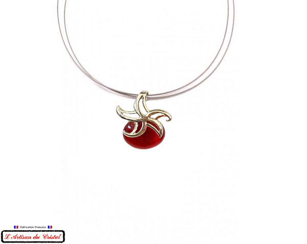 Maison Klein Stainless Steel and Crystal Necklace "Designer Jewelry" Luxury Gift Set for Women: Starfish Chocolate