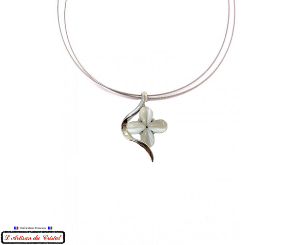 Taupe Grey Signature Necklace "Designer Jewelry" Stainless Steel &amp; Crystal Set by Maison Klein
