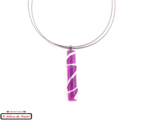 Load image into Gallery viewer, Coffret Luxe Collier Femme &quot;Bijoux Créateur&quot; Acier Inoxydable et Cristal Maison Klein : Stick
