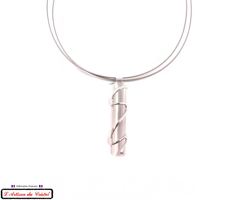 Coffret Luxe Collier Femme "Bijoux Créateur" Acier Inoxydable et Cristal Maison Klein : Stick
