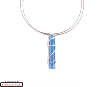 Load image into Gallery viewer, Coffret Luxe Collier Femme &quot;Bijoux Créateur&quot; Acier Inoxydable et Cristal Maison Klein : Stick
