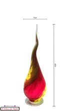 Load image into Gallery viewer, Dimensions lampe en cristal hauteur 62 cm environ
