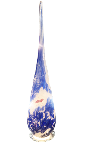 Giant Polychrome Lamp Crystal Klein Comet Blue