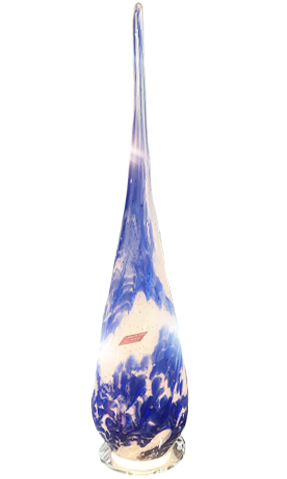 Lampe géante en cristal "La Comète Bleue" - 90cm